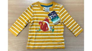 Frugi Little Discovery Fox Applique Organic Cotton Top, 3-6months