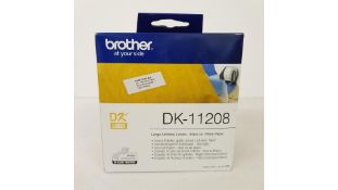 Brother DK 11208 Label Roll, Black On White