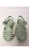Zara Girls Rubber Track Sole Cage Sandals, Sage Green, Size 9.5