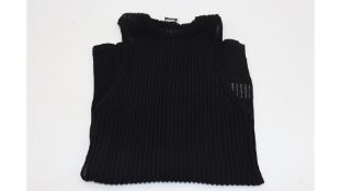 Burberry Sleeveless Black See Through Top, Large