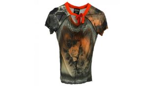 Jean Paul Gaultier Maille Femme T-Shirt, Size S. Pre-Owned/Defects, Small Holes In Back of Top