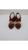 Pinko Women's Francie Heel Sandals, Brown, EU 37