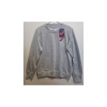 Asics Women's Chest Logo Crew Jumper, Grey, Size L