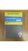 Sasma Home Cot Fitted Sheet, Grey, 60X120cm, Pack of 2