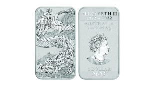 2023 1oz Dragon Rectangular 9999 Silver Coin