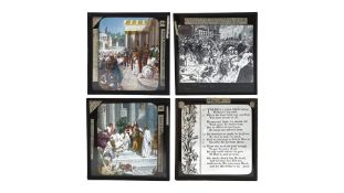 Vintage Religious Magic Lantern Glass Slides x 44