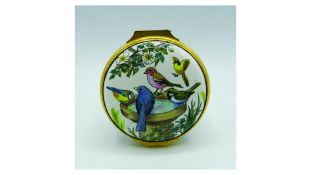 Halcyon Days Garden Bird Bath Enamel Box