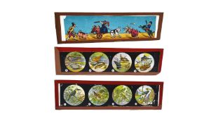 Vintage Magic Lantern Handpainted Glass Slides x 51
