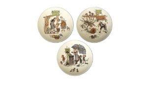Three Sarreguemines Plates