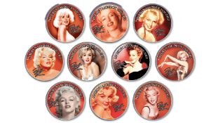 Marilyn Monroe Set of 10 Colourised Half Dollar Coins