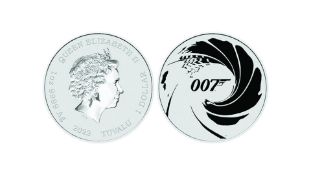 2022 James Bond 007 Tuvalu "Black Edition" 1oz Silver Coin
