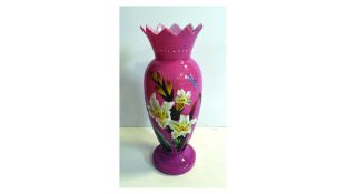 Victorian Pink Glass Vase