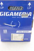 GIGAMEDIA UTP Cable Cat6, Grey, 305M Box. Box damaged