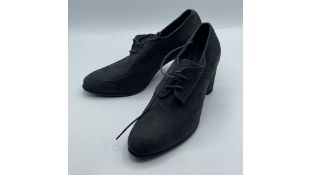 Arche Kloral Women's Black Lace Up Nubuck Heel, EU 38.5