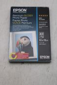 Seven Packs Epson Premium Glossy Photo Paper 100x150mm, 40 Sheets
