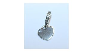 Pandora Engravable Heart Tag Sterling Silver Dangle Charm