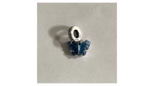 Pandora Murano Glass Butterfly Sterling Silver Dangle Charm