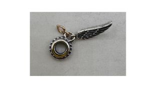 Pandora Love & Guidance Angel Wing Heart Sterling Silver Charm