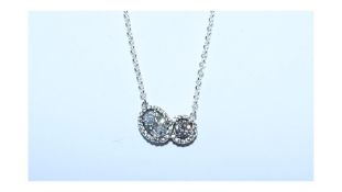 Pandora Embracing Halo Sterling Silver Necklace. Length 45cm