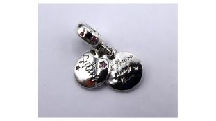 Pandora Sisters Sterling Silver Dangle Charm