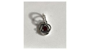 Pandora True Red Eternity Circle Sterling Silver Dangle Charm