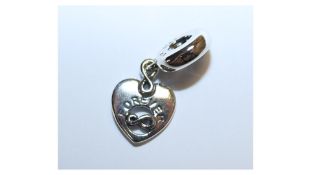 Pandora Friends Forever Heart Sterling Silver Dangle Charm