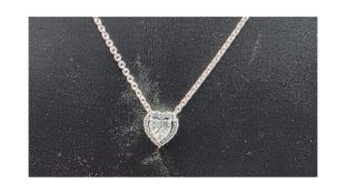 Pandora Elevated Heart Sterling Silver Necklace 45cm