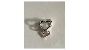 Pandora Two-tone Openwork Infinity Heart Sterling Silver Charm