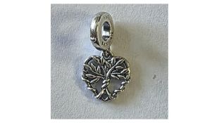 Pandora Heart Family Tree Sterling Silver Dangle Charm