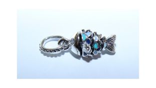 Pandora Blue Scaled Fish Dangle Charm