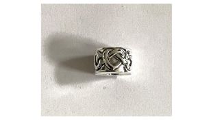 Pandora Knotted Hearts Sterling Silver Clip Charm