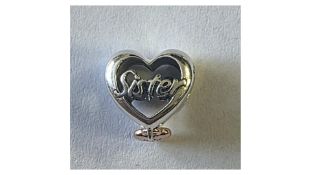 Pandora Moments Sterling Silver and 14k rose gold-plated heart charm