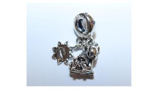 Pandora Bambi and Thumper Sterling Silver Dangle Charm