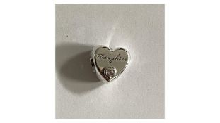 Pandora Daughter Sterling Heart Charm