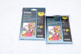 Eight Epson 10x15 Gloss Photo Paper, 40 Sheets Per Pack, Packaging Dirty