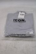 Icon Amsterdam The Fabio Half Zip Sweater, Grey, Size S