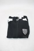 Bikkembergs Full Zip Sweater, Black/White, Size XXL
