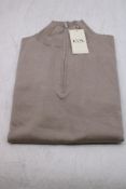 Icon Amsterdam The Santoni Quarter Zip Sweater, Deep Stone, Size S