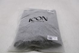 Icon Amsterdam Men's The Savona Crewneck Sweater, Grey, Size M