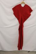 Toteme Fitted Waist Midi Dress, Red, Size 36