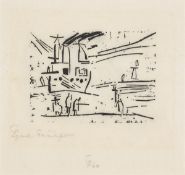Lyonel Feininger. „Ausfahrender Dampfer Odin“. 1918