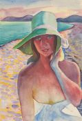 Conrad Felixmüller. „Späte Sonne am Strand von Le Lavandou“. 1926