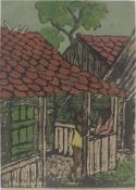 Otto Mueller. ”Zwei Zigeunerkinder vor der Hütte”. 1926/27