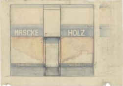 Robert Michel. Facade draft (Maschke Holz). 1927