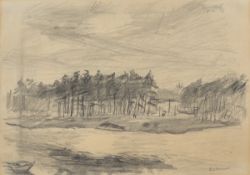 Max Beckmann. ”Bewaldetes Seeufer bei Hermsdorf”. 1912