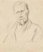 Max Liebermann. Heinrich Mann, bust portrait. Circa 1930