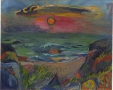 Bruno Krauskopf. Sonnenuntergang in Ogna (Sunset in Ogna).
