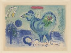 Marc Chagall. ”Paysage au Coq”. 1958