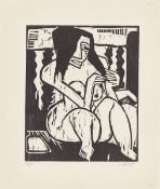 Karl Schmidt-Rottluff. ”Frau mit aufgelöstem Haar”. 1913