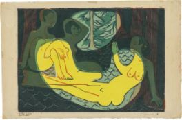 Ernst Ludwig Kirchner. ”Drei Akte im Walde”. 1933